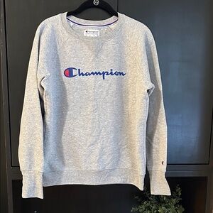 Champion Men's Heather Gray Crewneck Sweater